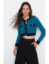 Trendyol Cardigan crop pufos - Pled.ro