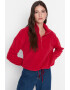 Trendyol Bluza de trening din fleece cu guler scurt cu fermoar - Pled.ro