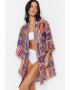 Trendyol Kimono lejer de plaja cu imprimeu geometric - Pled.ro