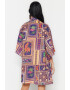 Trendyol Kimono lejer de plaja cu imprimeu geometric - Pled.ro