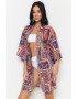 Trendyol Kimono lejer de plaja cu imprimeu geometric - Pled.ro