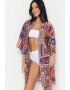 Trendyol Kimono lejer de plaja cu imprimeu geometric - Pled.ro