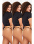 Trendyol Set de chiloti tanga plus size -3 perechi - Pled.ro