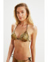 Trendyol Sutien de baie cu cupe triunghiulare si animal print - Pled.ro