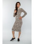 Twinset Rochie midi tip pulover cu animal print - Pled.ro