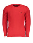 U.S. GRAND POLO EQUIPMENT & APPAREL Pullover barbati cu guler rotund brodat si logo rosu - Pled.ro