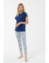 U.S. Polo Assn. Pijama cu model floral pe pantaloni - Pled.ro