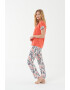 U.S. Polo Assn. Pijama din amestec de bumbac cu model - Pled.ro