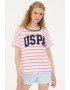 U.S. Polo Assn. Tricou in dungi cu logo - Pled.ro