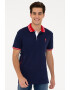 U.S. Polo Assn. Tricou polo de bumbac cu aspect contrastant - Pled.ro