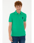 U.S. Polo Assn. Tricou polo din bumbac cu logo brodat pe piept - Pled.ro