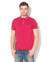 U.S. Polo Assn. Tricou polo rosu Bordeaux din material pique - Pled.ro