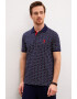 U.S. Polo Assn. Tricou polo slim fit cu model geometric - Pled.ro