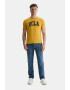 UCLA Tricou cu decolteu la baza gatului si imprimeu logo Culver - Pled.ro