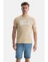 UCLA Tricou cu decolteu la baza gatului si imprimeu logo Culver - Pled.ro