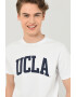 UCLA Tricou cu decolteu la baza gatului si imprimeu logo Culver - Pled.ro