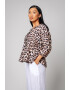 uFIT Bluza de bumbac cu animal print si terminatie cu volan - Pled.ro