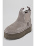 UGG Ghete Chelsea flatform de piele intoarsa cu segmente din material textil Neumel - Pled.ro