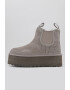 UGG Ghete Chelsea flatform de piele intoarsa cu segmente din material textil Neumel - Pled.ro