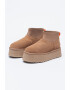 UGG Ghete de piele intoarsa cu segment din material textil Classic Mini Dipper - Pled.ro