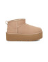 UGG Ghete de piele intoarsa fara inchidere Classic Ultra Mini - Pled.ro