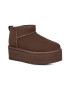 UGG Ghete de piele intoarsa fara inchidere Classic Ultra Mini - Pled.ro