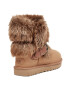 UGG Ghete low-top din piele intoarsa cu garnitura din blana sintetica Classic Buckle Mini - Pled.ro