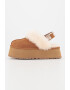 UGG Saboti slingback flatform din piele intoarsa Funkette - Pled.ro