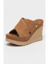 UGG Papuci wedge de piele intoarsa Abbot - Pled.ro