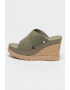 UGG Papuci wedge de piele intoarsa Abbot - Pled.ro