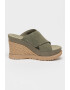 UGG Papuci wedge de piele intoarsa Abbot - Pled.ro