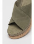 UGG Papuci wedge de piele intoarsa Abbot - Pled.ro