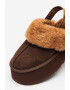 UGG Saboti slingback flatform din piele intoarsa Funkette - Pled.ro