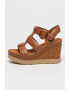 UGG Sandale wedge de piele Abbot - Pled.ro