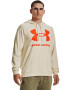 Under Armour Hanorac din fleece cu imprimeu logo si maneci raglan pentru fitness Rival - Pled.ro