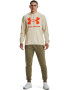 Under Armour Hanorac din fleece cu imprimeu logo si maneci raglan pentru fitness Rival - Pled.ro