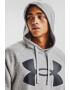 Under Armour Hanorac din fleece cu imprimeu logo si maneci raglan pentru fitness Rival - Pled.ro