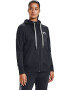 Under Armour Hanorac din material fleece cu fermoar pentru fitness Rival - Pled.ro