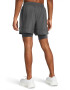 Under Armour Pantaloni scurti cu aspect 2in1 si buzunare oblice pentru alergare Launch - Pled.ro