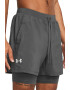 Under Armour Pantaloni scurti cu aspect 2in1 si buzunare oblice pentru alergare Launch - Pled.ro