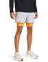 Under Armour Pantaloni scurti cu aspect 2in1 si buzunare oblice pentru alergare Launch - Pled.ro