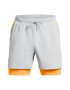 Under Armour Pantaloni scurti cu aspect 2in1 si buzunare oblice pentru alergare Launch - Pled.ro