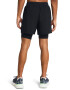 Under Armour Pantaloni scurti cu aspect 2in1 si buzunare oblice pentru alergare Launch - Pled.ro