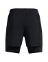 Under Armour Pantaloni scurti cu aspect 2in1 si buzunare oblice pentru alergare Launch - Pled.ro