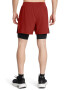 Under Armour Pantaloni scurti cu aspect 2in1 si buzunare oblice pentru alergare Launch - Pled.ro