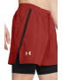 Under Armour Pantaloni scurti cu aspect 2in1 si buzunare oblice pentru alergare Launch - Pled.ro