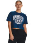 Under Armour Top crop cu logo pentru antrenament Collegiate - Pled.ro