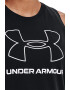 Under Armour Top din amestec de bumbac cu decupaj racerback si imprimeu logo pentru fitness - Pled.ro