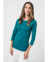 United Colors of Benetton Bluza de bumbac cu decolteu barcuta - Pled.ro