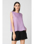 United Colors of Benetton Bluza din in fara maneci cu slituri laterale - Pled.ro